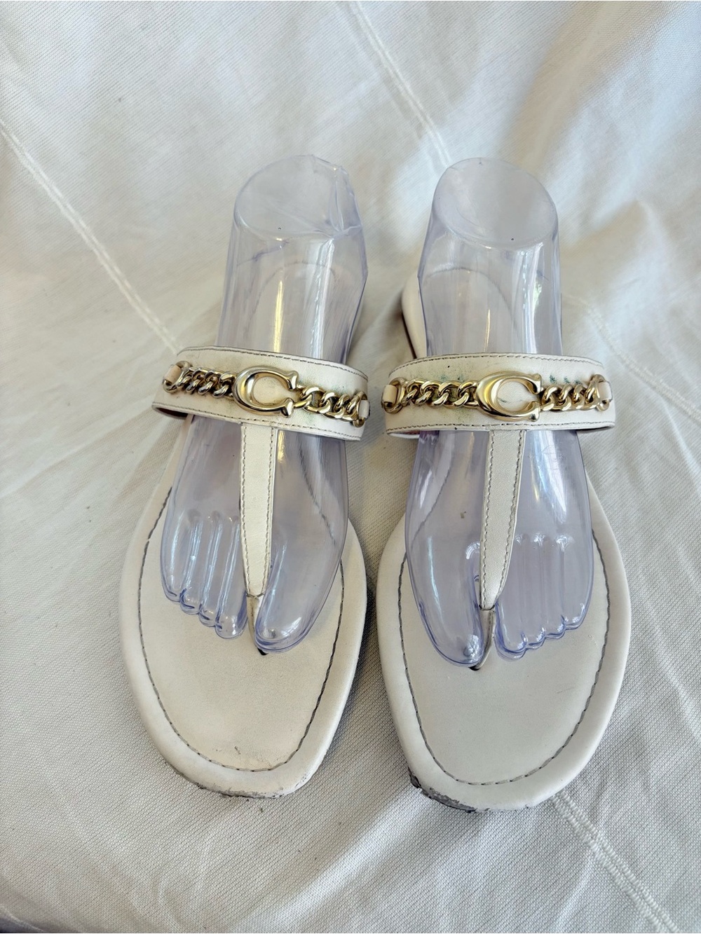 Coach Jaclyn Sandal Chalk White